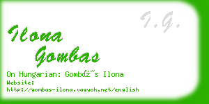 ilona gombas business card